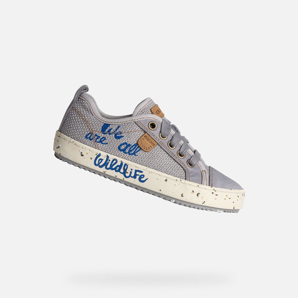 Geox Erkek Çocuk Spor Ayakkabı Gri - Alonisso - LZD-235714